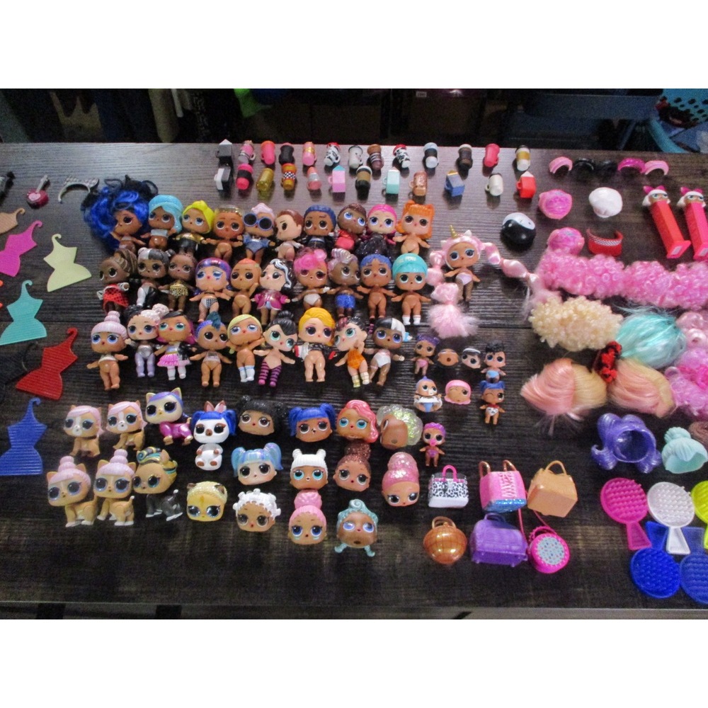 LOL Surprise Doll Lot Massive Collection Dolls Pets Accessories Bottles 175+ pcs
